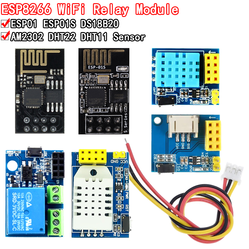 Esp8266 Relay Module - ESP8266 modulo relè WiFi 5V DS18B20