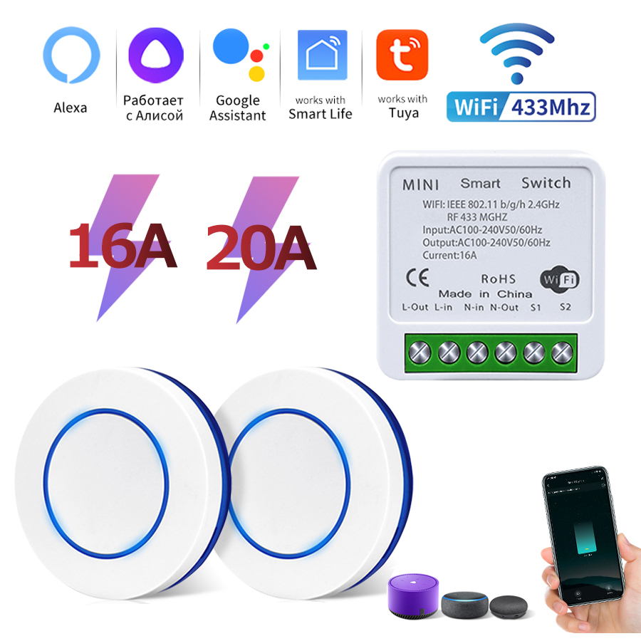 Tuya Wifi Smart Switch RF 433  - Smart Light Switch Wifi recensione e prezzo